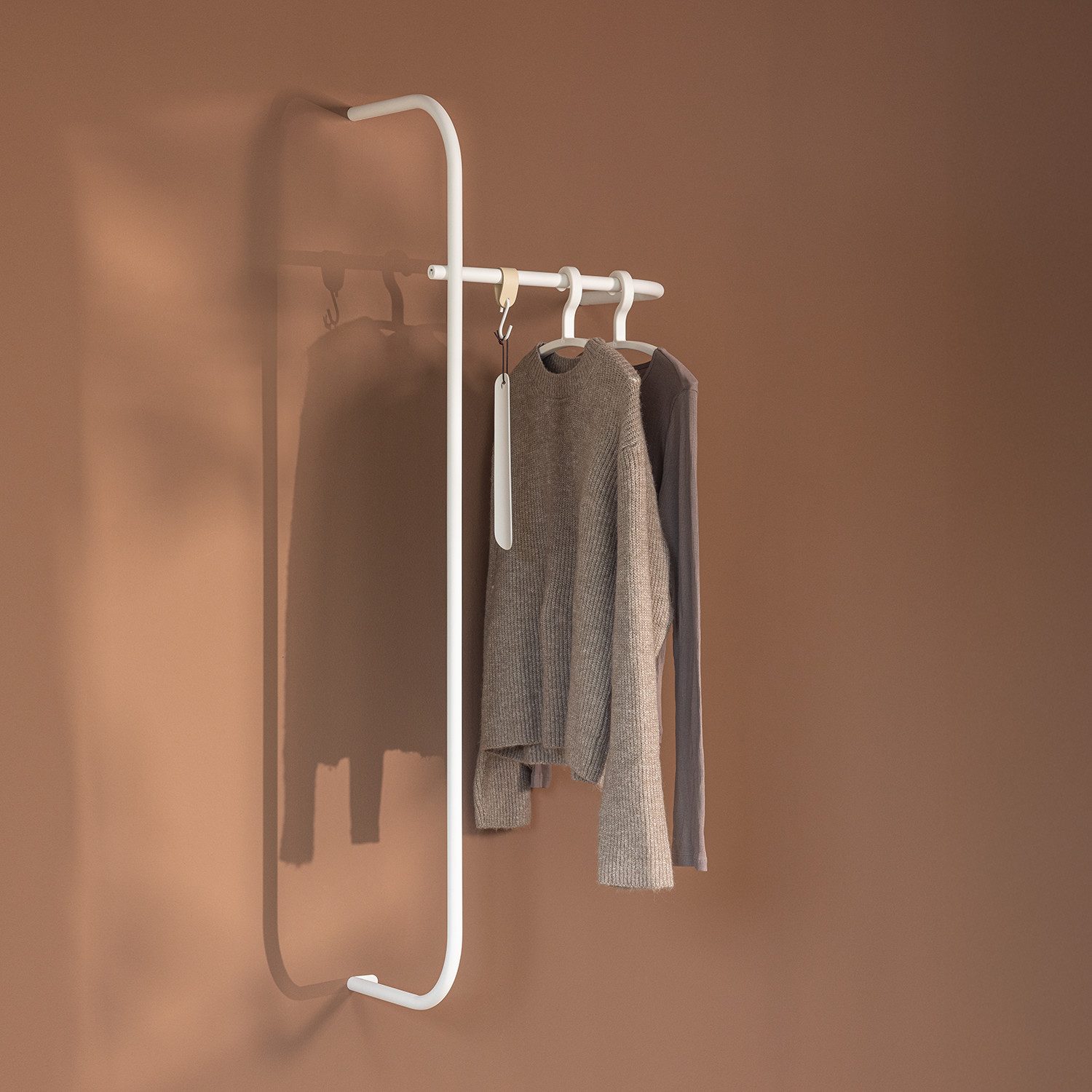 Metallbude Garderobenstange Garderobe TAMINA, vertikal oder horizontal nutzbar