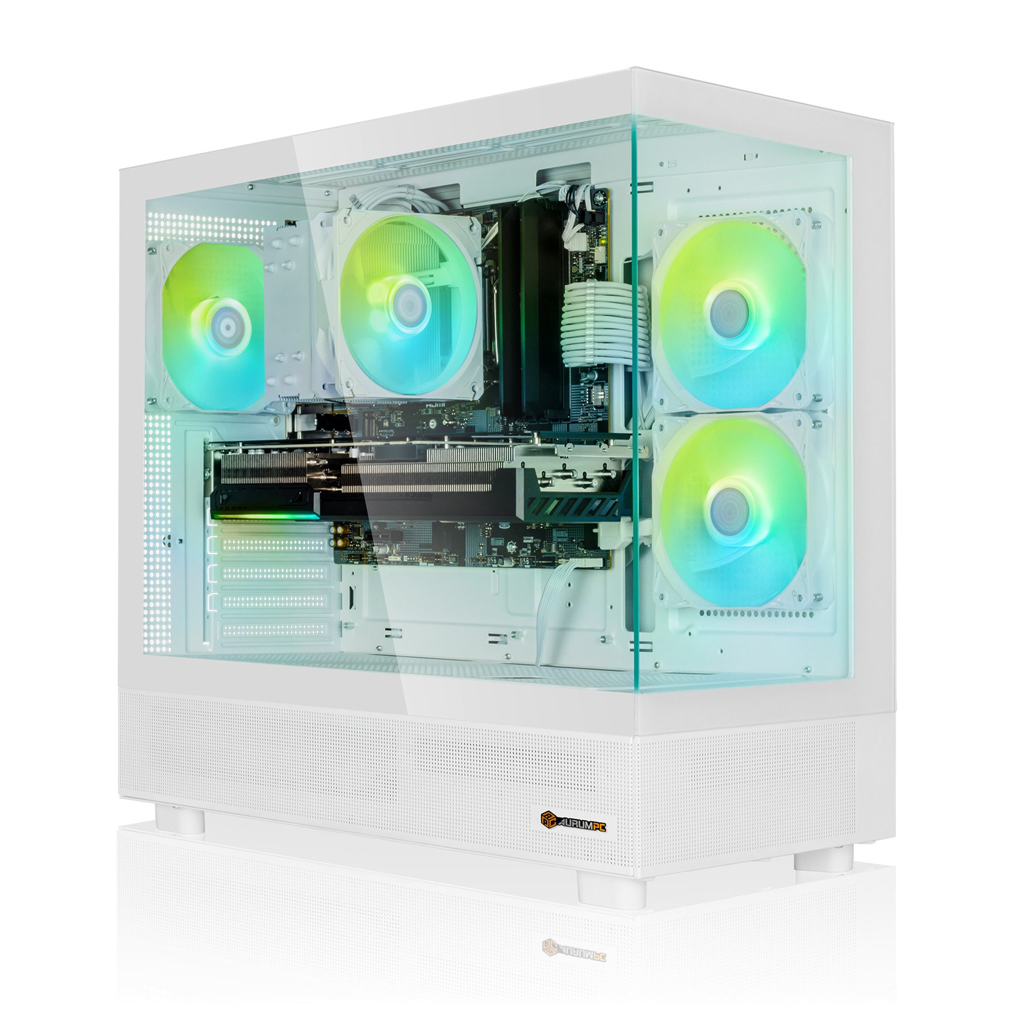 AurumPC Ultra 7 265KF mit RTX5080 16GB und 32GB DDR5 RAM Snow Edition Gaming-PC (Intel Core i7 265KF, GeForce RTX 5080, 32 GB RAM, 1000 GB SSD, Wasserkühlung, Windows 11, WLAN)