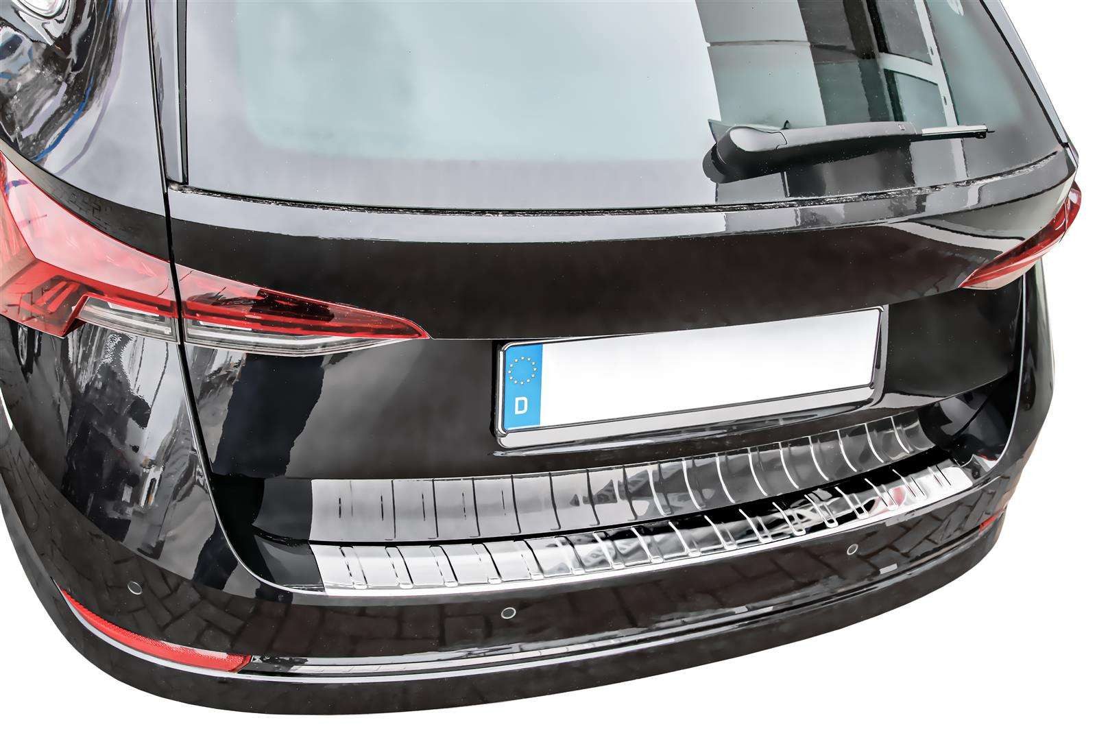 RECAMBO Ladekantenschutz für SKODA Octavia 4 Kombi, ab 2020- Stoßstangenschutz, V2A rostfrei, Exklusive Optik, praktischer Schutz & perfekte Passform