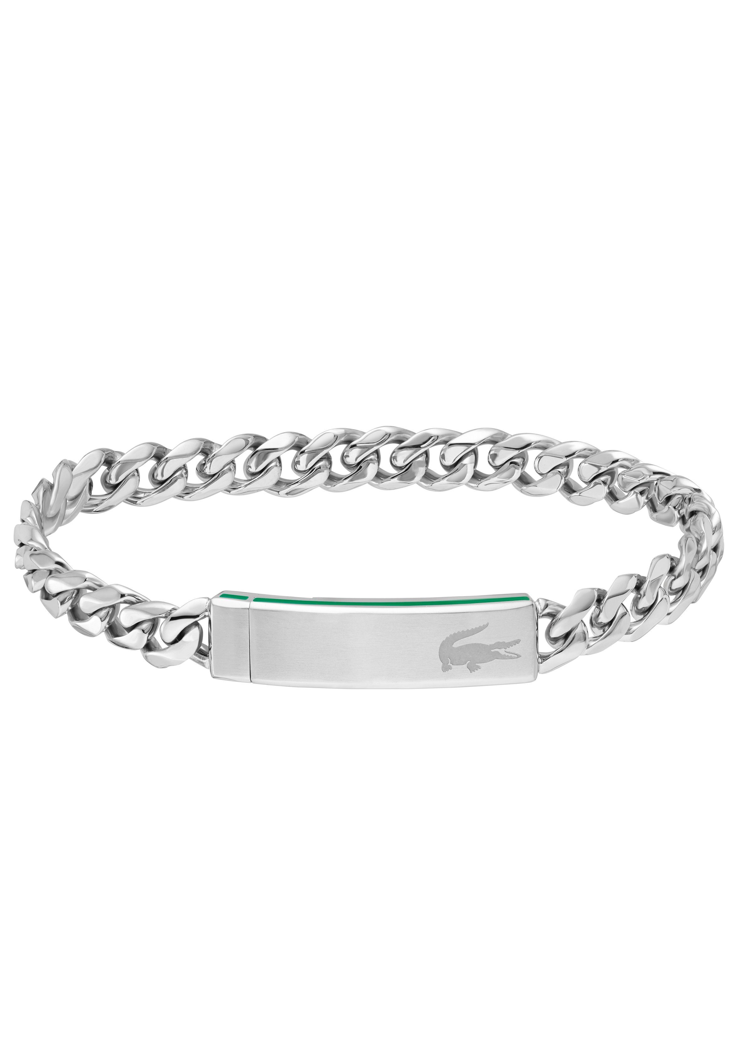 Zeitlich begrenzt Lacoste Armband Schmuck Edelstahl edelstahlfarben Hoodie, Armband - Polo, Sneaker! BASELINE, Jeans, Shirt, Panzerkette Lacoste zu mit Jacke, Krokodil