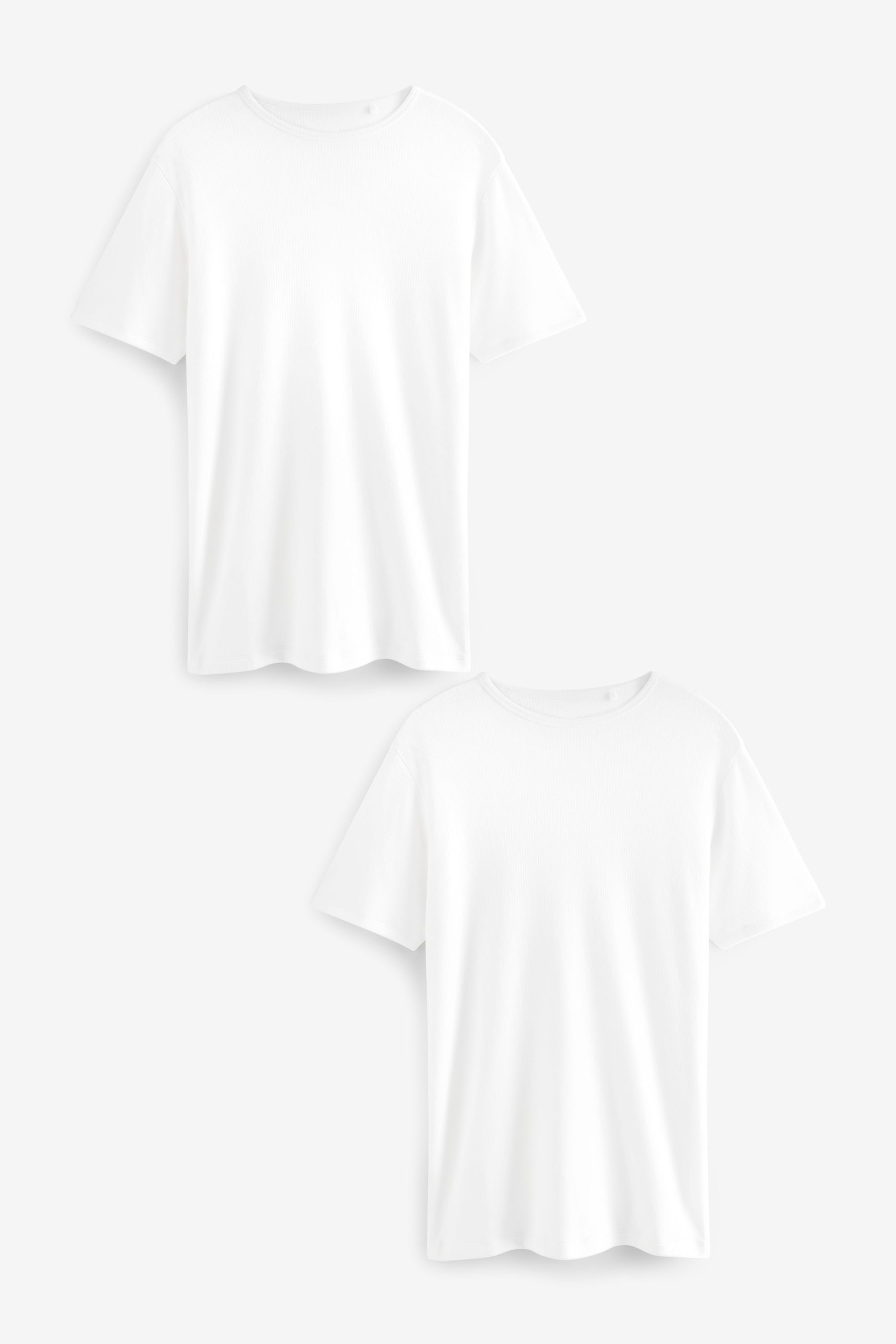 Kurze Thermoshirts, White 2er-Pack Thermounterhemd Next (2-St)
