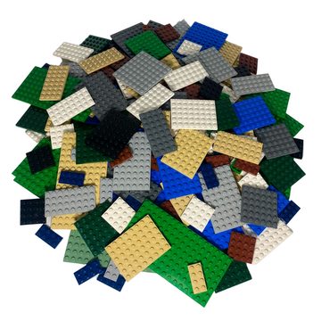 LEGO® Spielbausteine LEGO® Platten Bauplatten Bunt Gemischt NEU! Menge 250x, (Creativ-Set, 250 St), Made in Europe