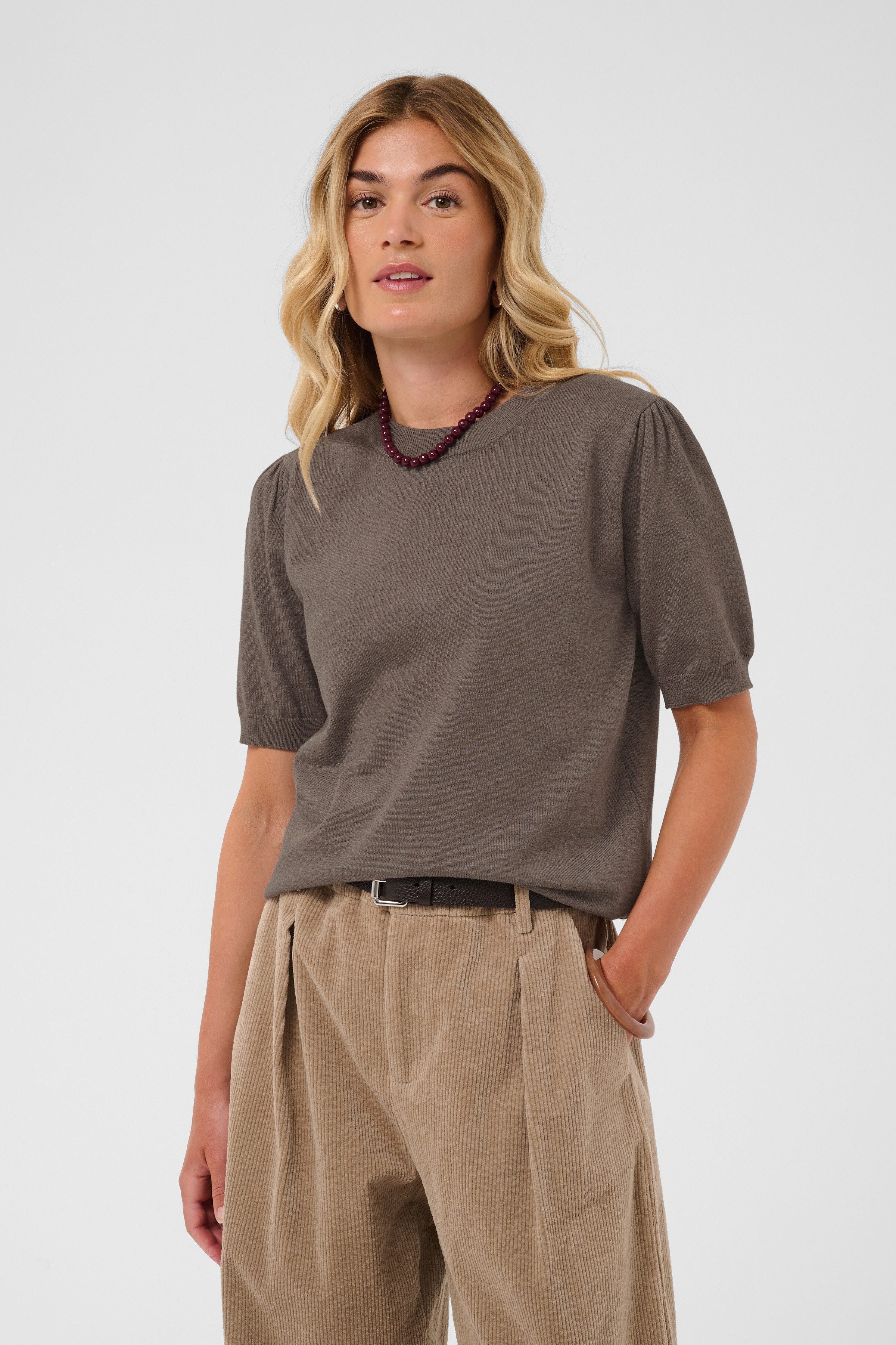 Saint Tropez Kurzarmpullover MilaSZ SS Viskosemischung, Classic fit