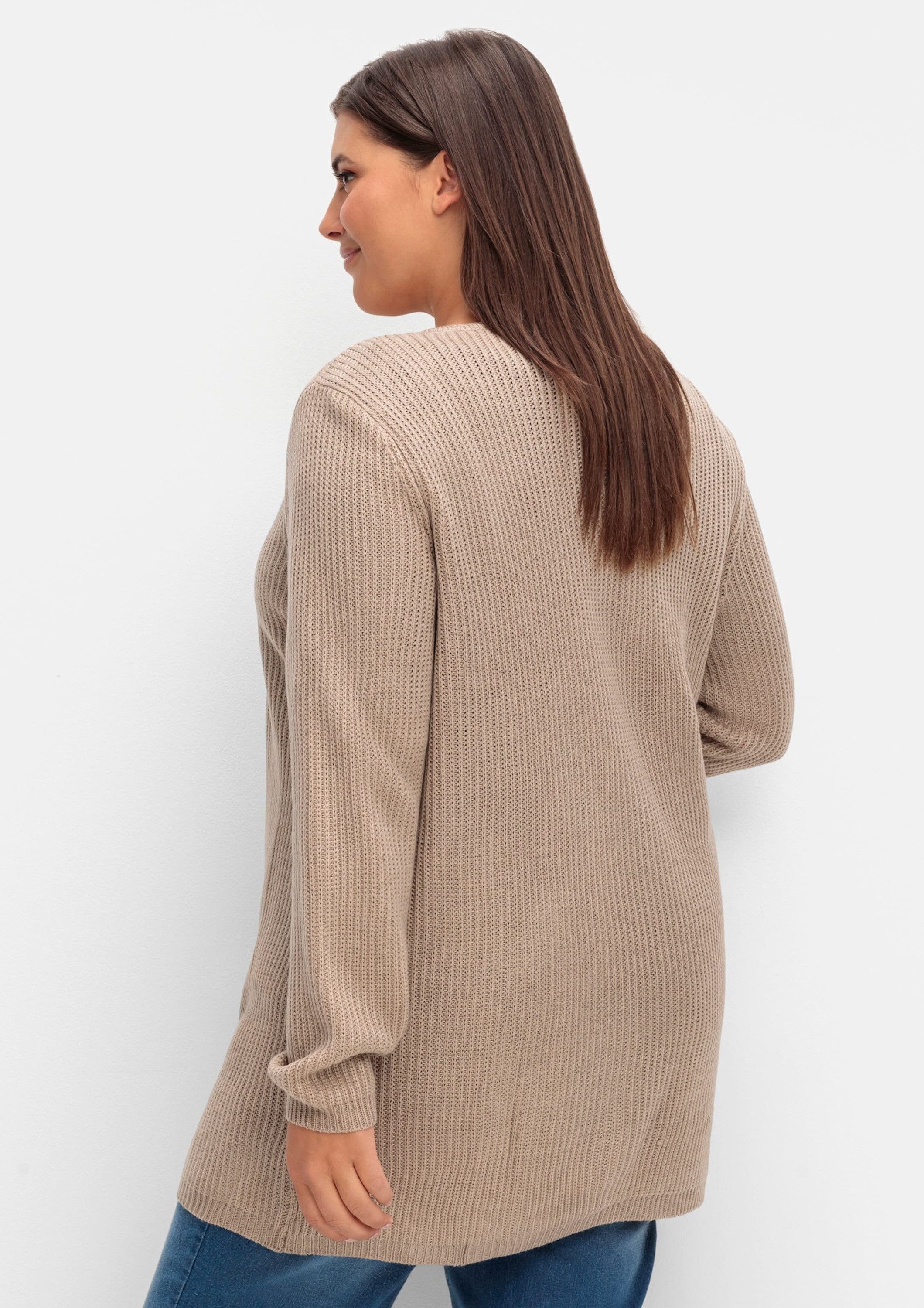 Sieh an! Strickjacke Long-Strickjacke Langarm Sonstiger Warencharakter günstig online kaufen