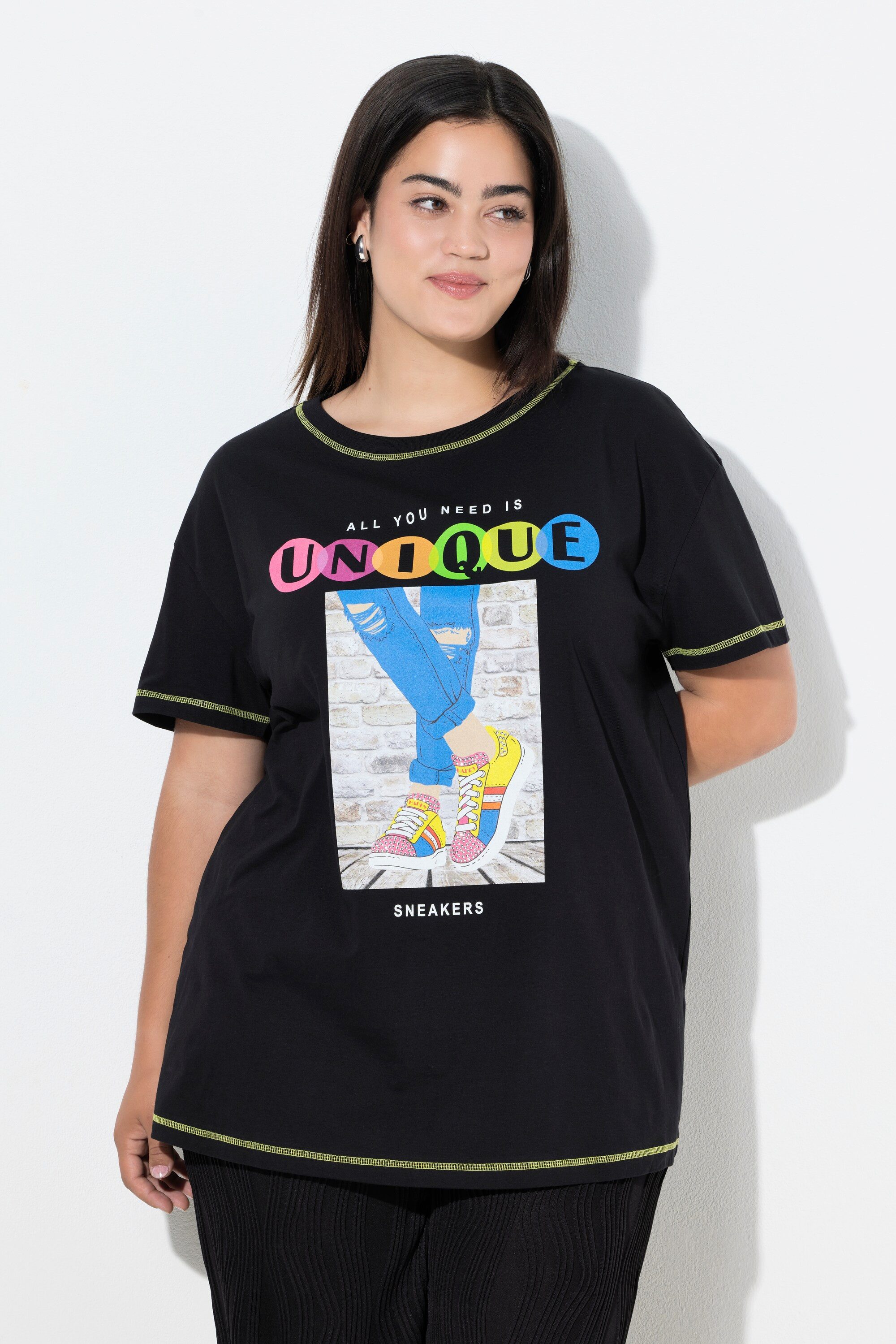 T-Shirt T-Shirt Boxy Fit Sneaker-Motiv