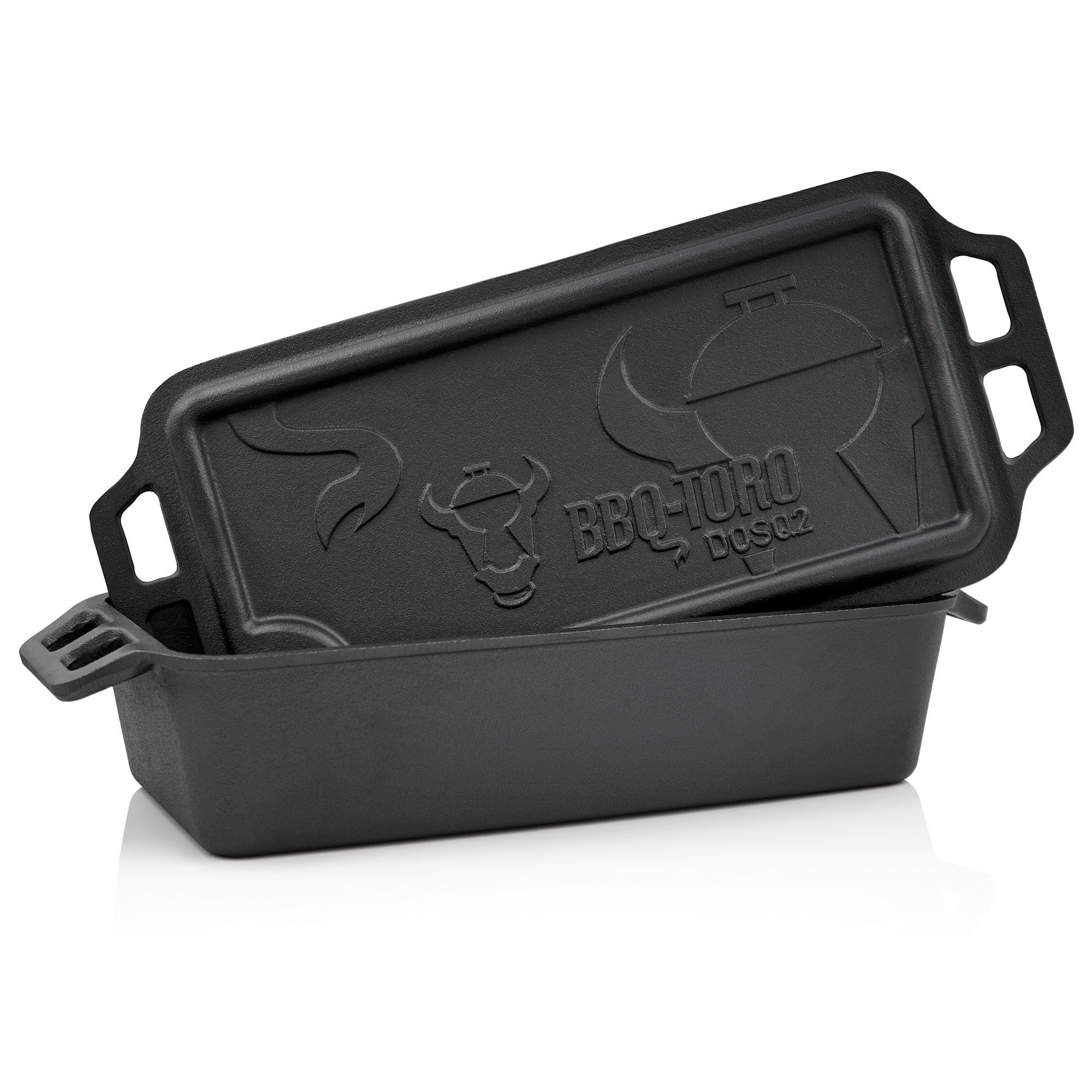 BBQ-Toro Bräter Dutch Oven Pan, 9,4 Liter, Gusseisen Kochtopf Gusstopf mit Deckel, ber, Gusseisen