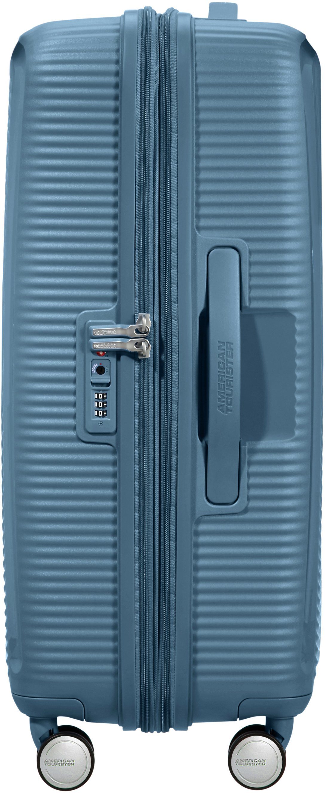 American Tourister® Hartschalen-Trolley Soundbox, 67 mit Volumenerweiterung 4 Rollen, Stone Blue cm