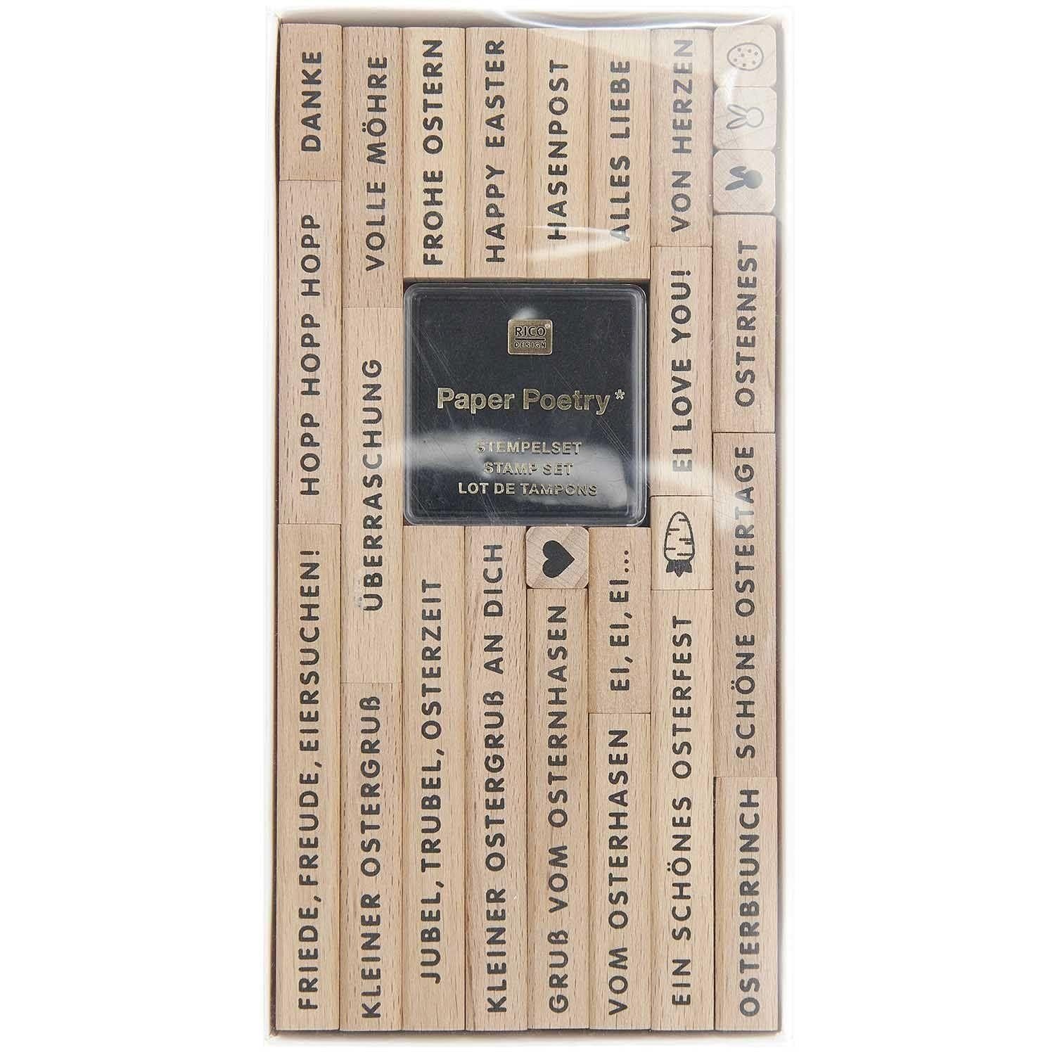 Rico Design Stempel Stempelset Frohe Ostern, 26 Stempel