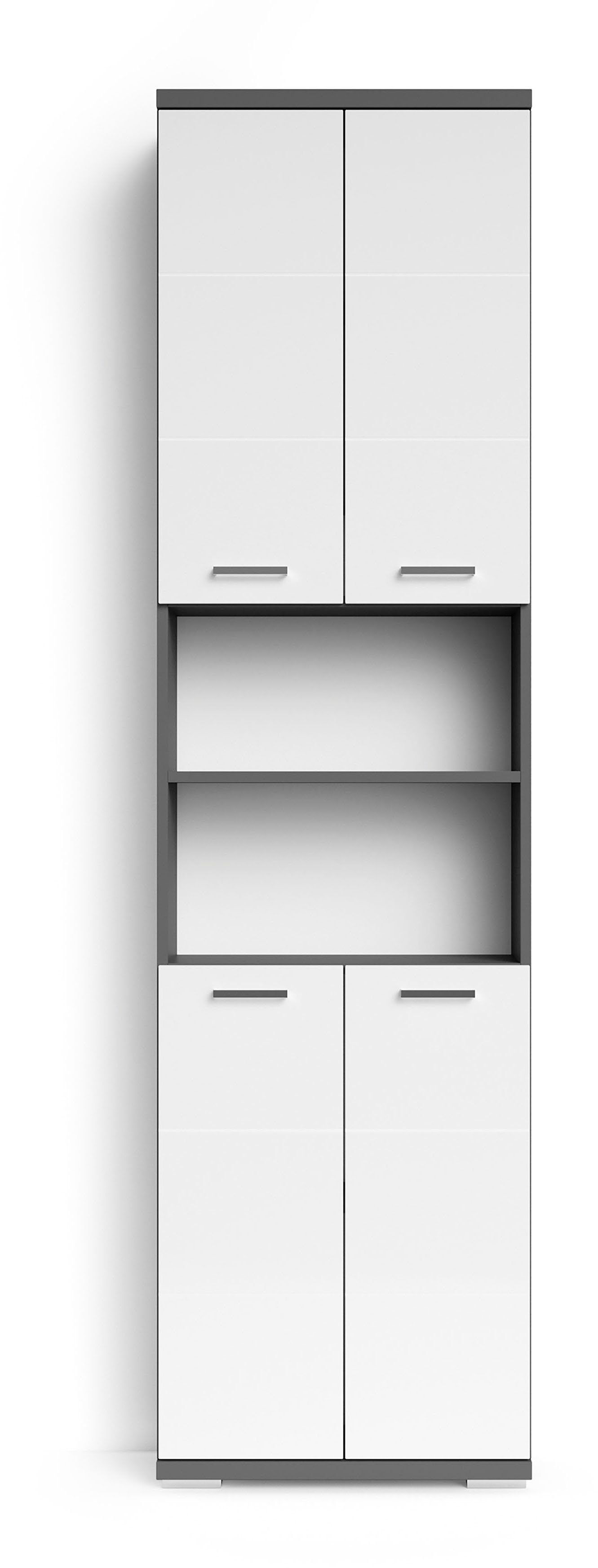 byLIVING Hochschrank Nebraska Breite 50 cm, Badezimmerschrank mit Metallgri günstig online kaufen