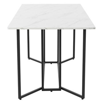Flieks Essgruppe, (Set, 5-tlg), Esstisch mit 4 Stühlen Set Küchetisch Esszimmerstuhl Samt, Metallbeine
