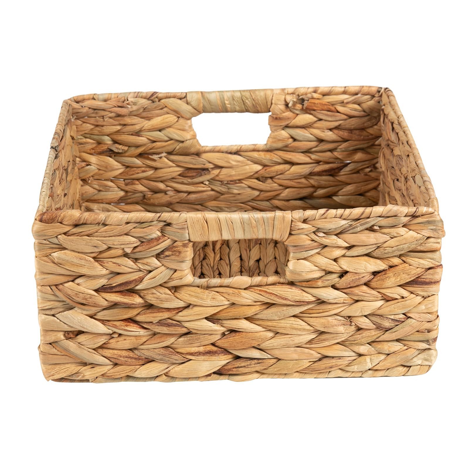 IDIMEX Dekokiste LANZI (Set), Aufbewahrungskorb aus Wasserhyazinthe, 2er Set Regalkorb 32x32cm natur