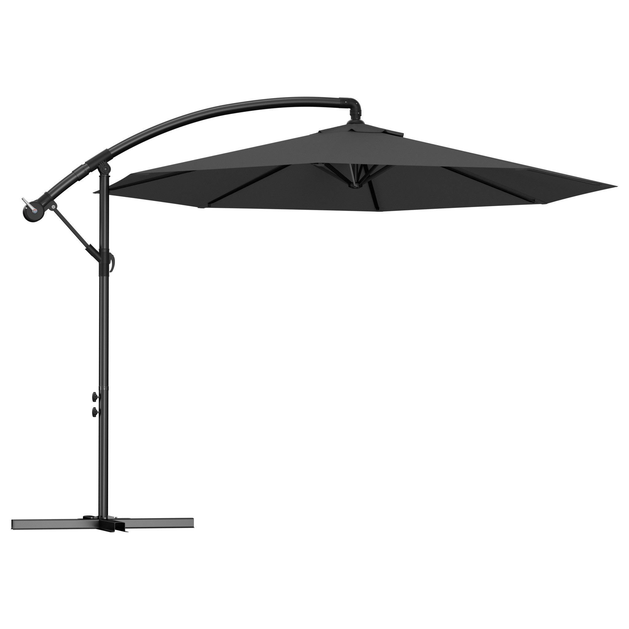 FIVMEN Sonnenschirm Freiarmschirm, Garten- und Terrassenschirm mit Kurbel, LxB: 250x300 cm, Ø300 cm
