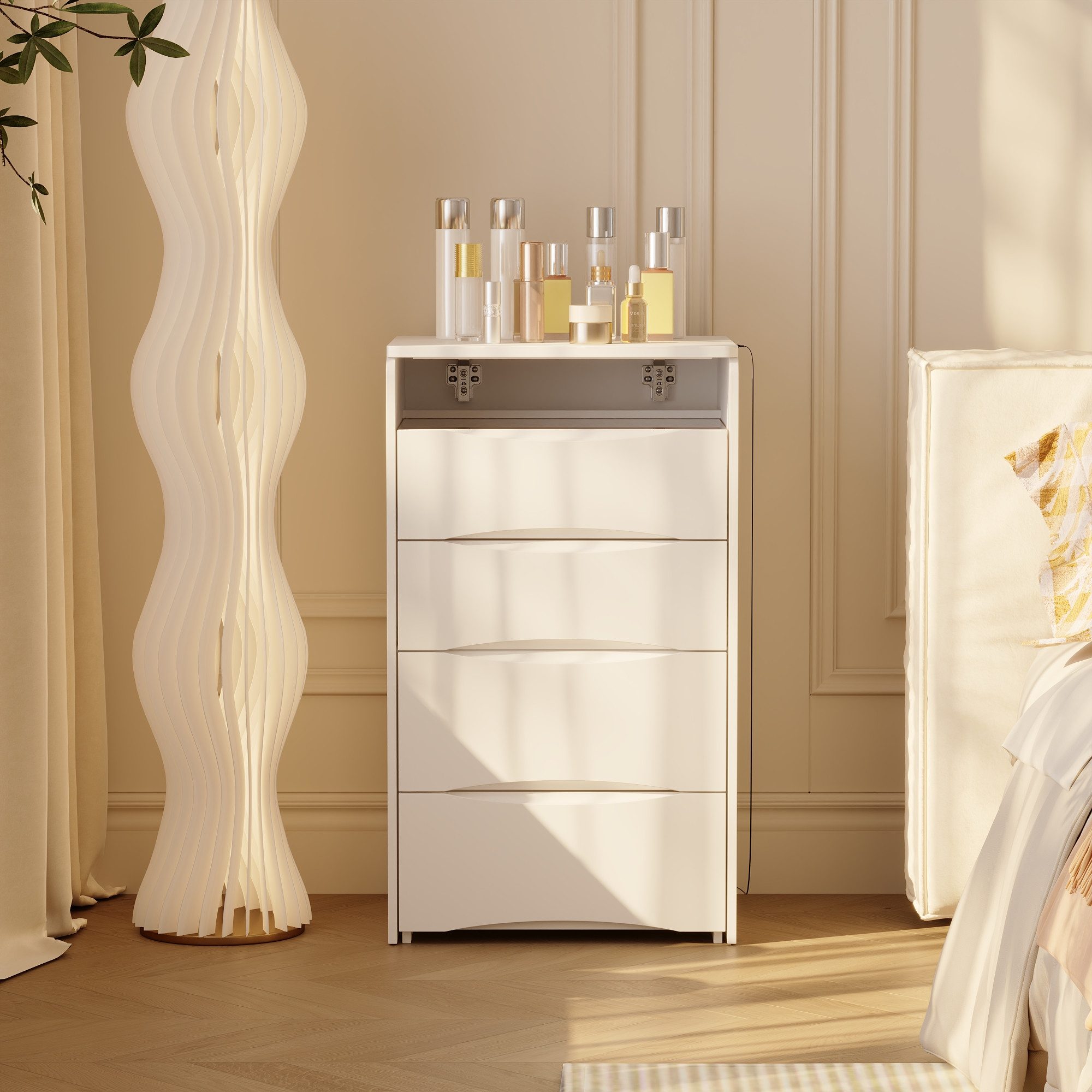 FUFU&GAGA Schminktisch mit 2 Schubladen und 1 Unterputzkasten,50 x 40 x 82 günstig online kaufen