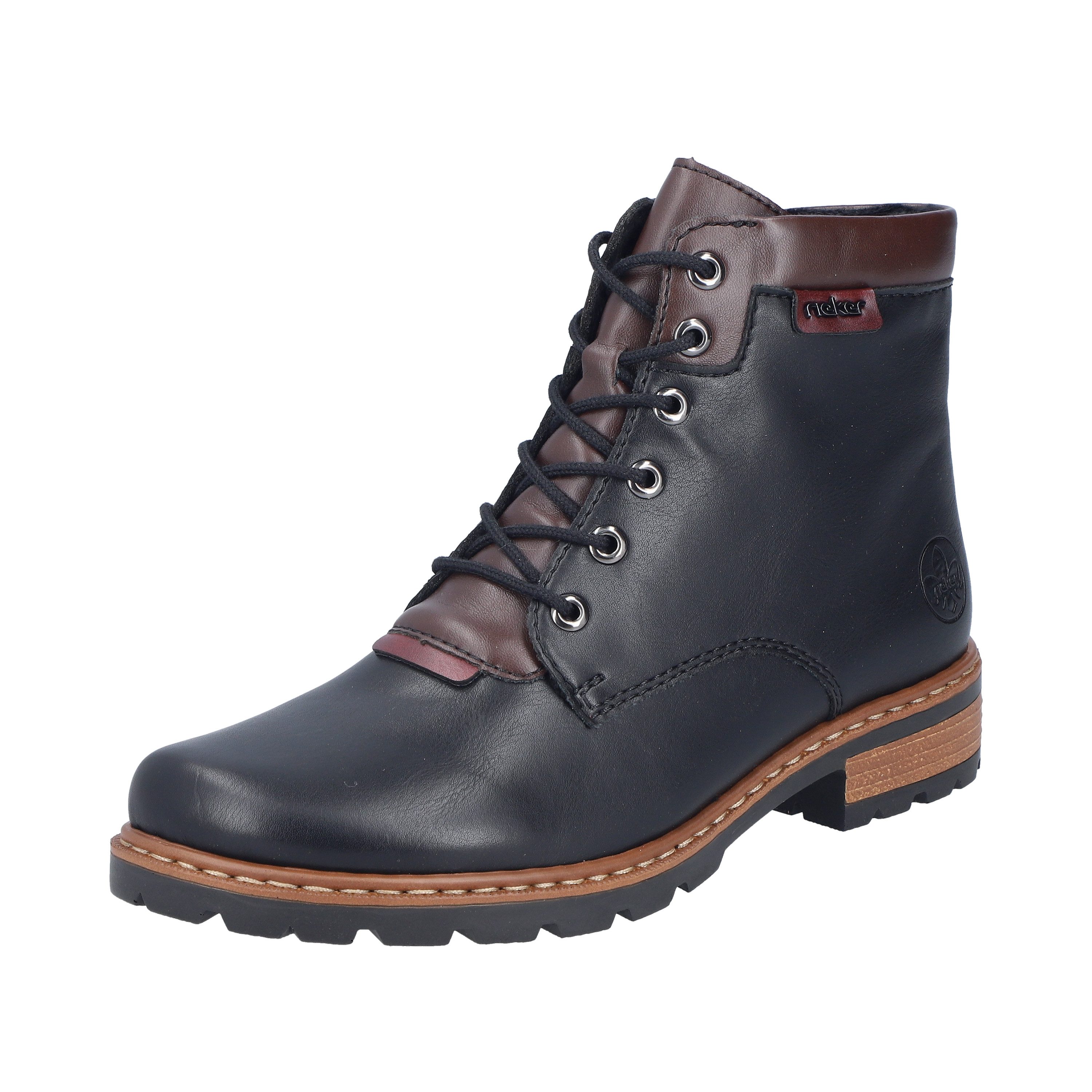 Rieker Schnürstiefelette Schnürboots, Herbst-Stiefelette in mehrfarbiger Optik