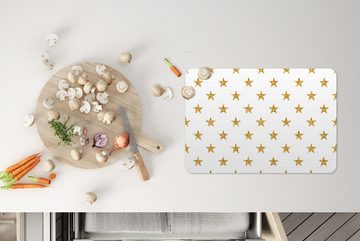 Platzset, Sterne - Glitter - Gold - Design - Weihnachten, MuchoWow, (6-St), Platzset, Platzdecken, Platzmatte, Tischmatten, Schmutzabweisend