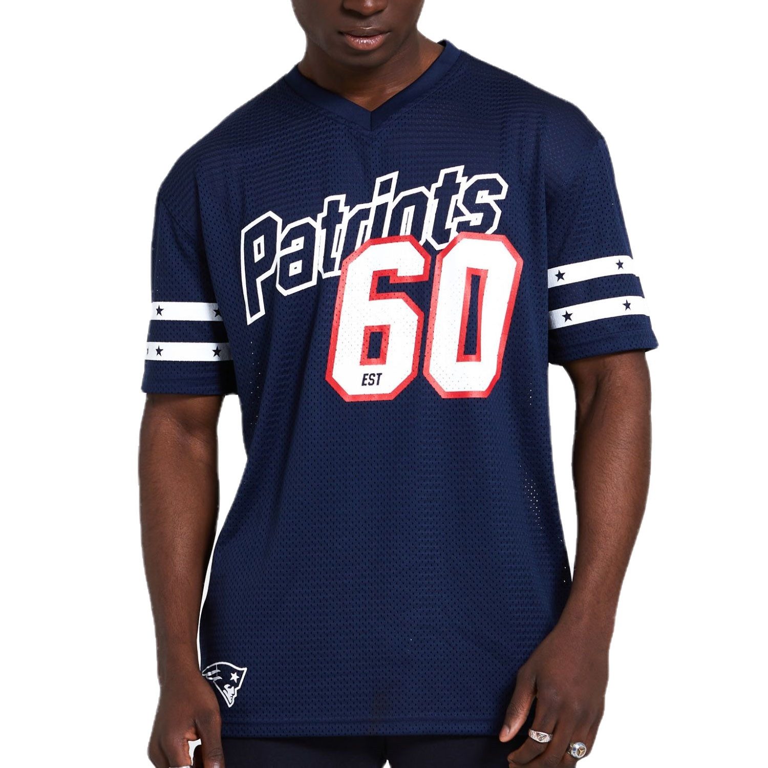 New Era T-Shirt T-Shirt New Era NFL Stripe Sleeve Neepat (1-tlg) Mesh-/Jersey-Optik