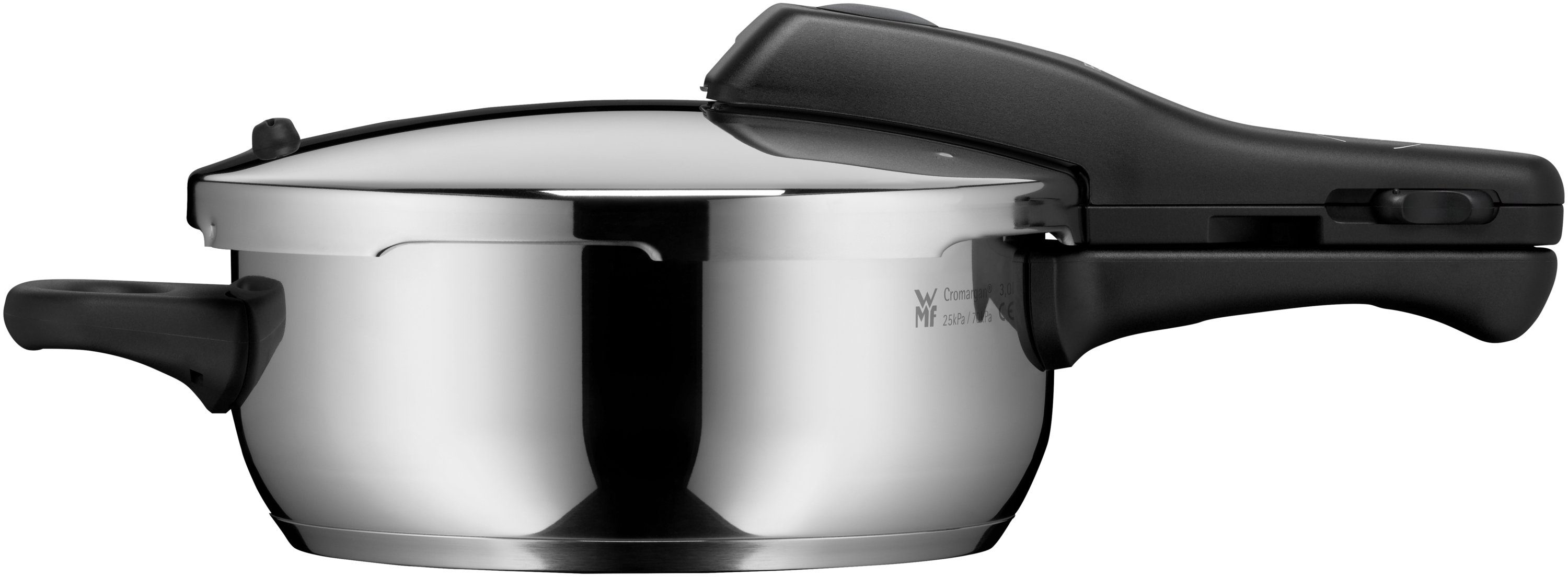 WMF Schnellkochtopf Perfect One Pot Induktion 3l, Cromargan® Edelstahl Rostfrei 18/10 (1-tlg), abnehmbarer Deckelgriff, großes Kochsignal, 2 Kochstufen