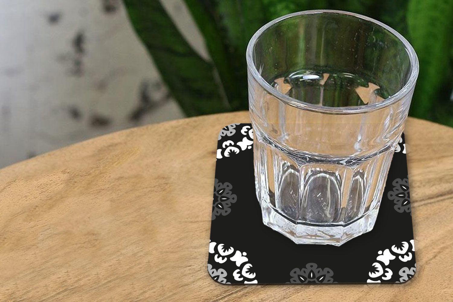 MuchoWow Glasuntersetzer Mandala - Zubehör 6-tlg., Weiß, für Untersetzer, Schwarz Korkuntersetzer, Tasse Muster und Gläser, Glasuntersetzer, Tischuntersetzer, 
