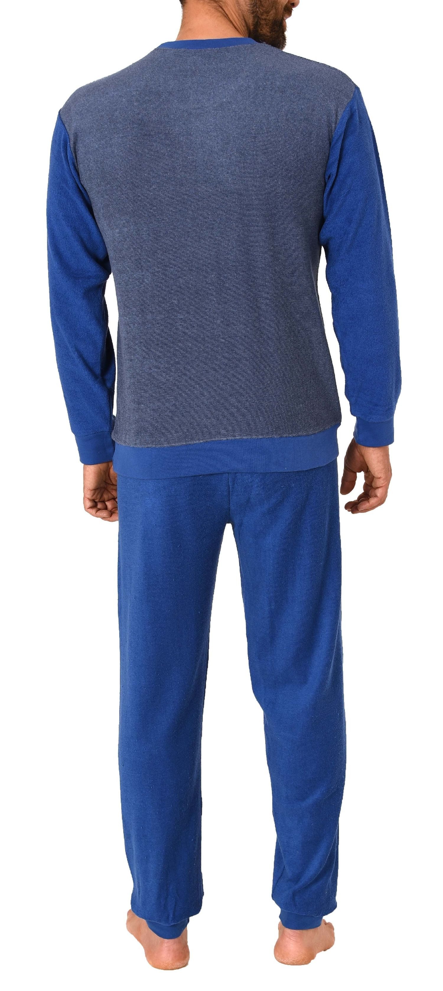 Normann Pyjama Herren Frottee Pyjama langarm Schlafanzug mit Bündchen - 291 13 573 – Bild 5 von 5