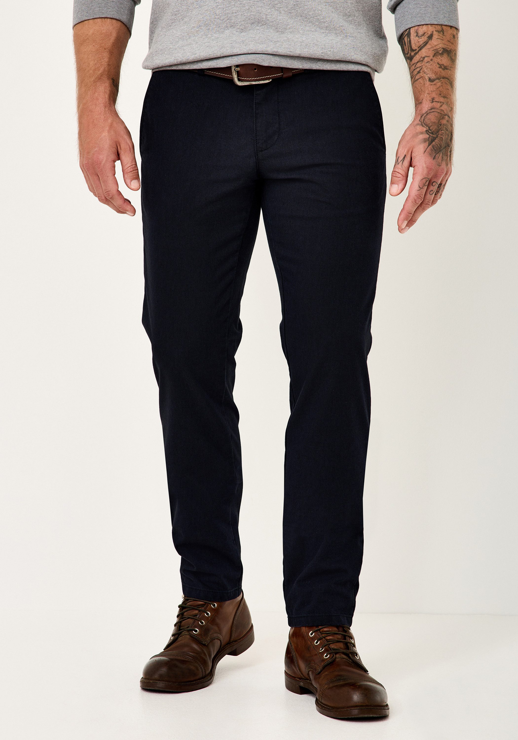 Redpoint Chinohose Jasper Regular Fit Chinohose im Wool-Look mit Stretch