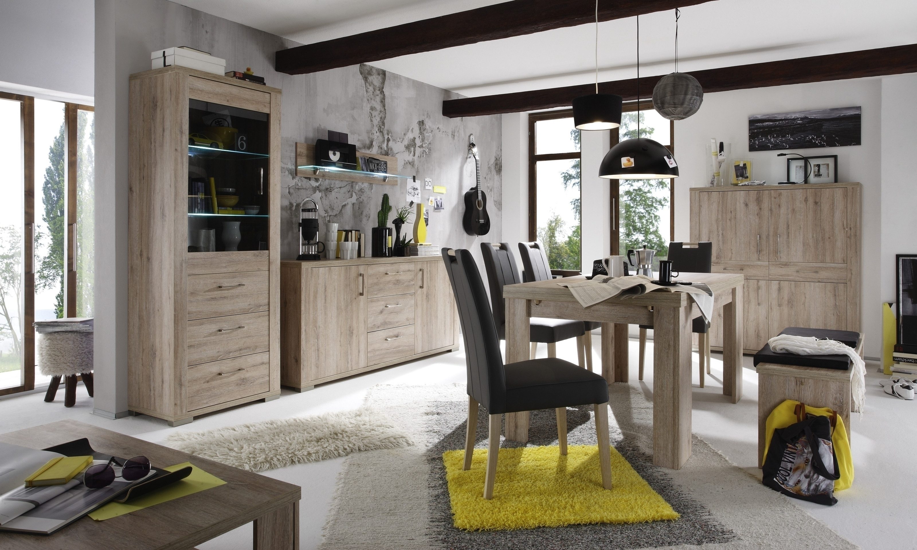 Mäusbacher Sideboard 2 Türen, 3 Schübe, in sanremo hell - 192x87x45 (BxHxT)