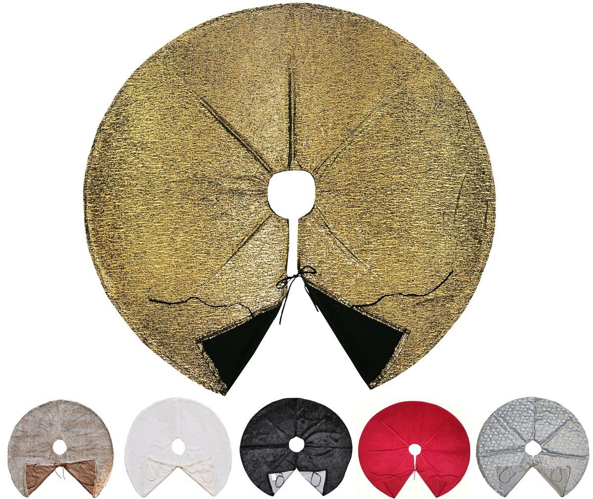 JACK Weihnachtsbaumdecke Kuschlige Christbaumdecke Rund Ø 120cm Weihnachtsbaumdecke Tannenbaum, Weihnachtsbaum Decke Unterlage Baumteppich Tannenbaumdecke