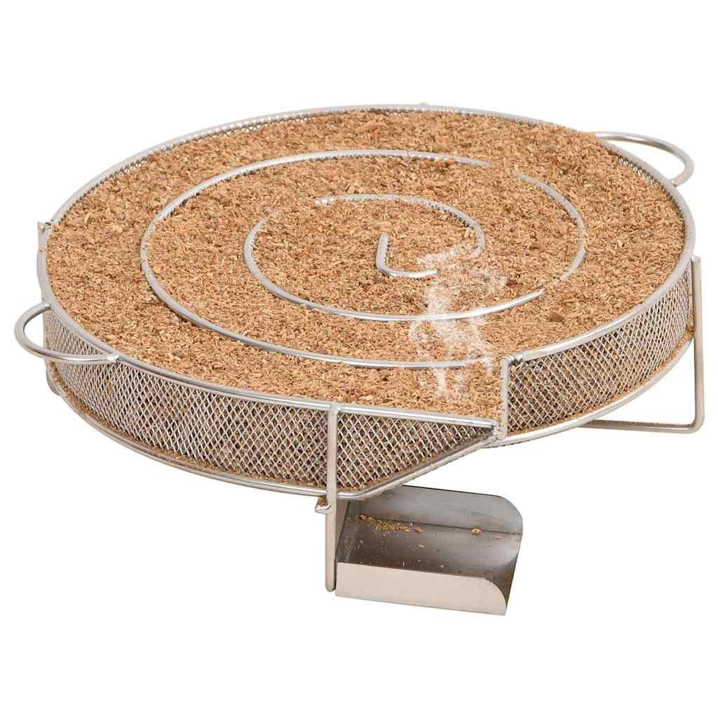 vidaXL Grillspieß Kaltrauchgenerator Rund 19,5 cm Edelstahl