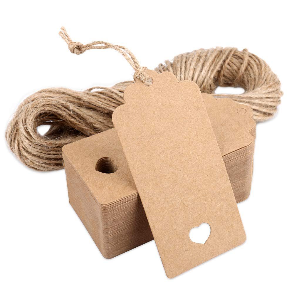 Kraftpapier Motiv, mit Geschenkanhänger Herz und mit Design Schlüsselanhänger Schnur 120 Jute Geschenkanhänger Schnur Kraftpapier und Herz 120 H&S Jute