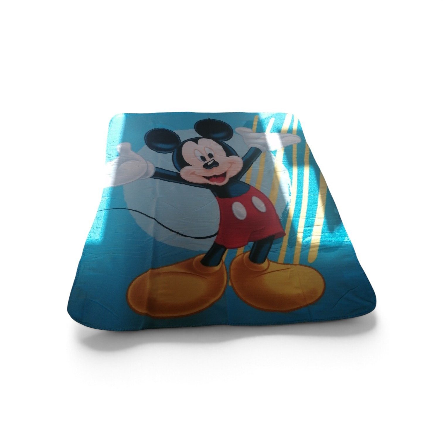 Kinderdecke Fleecedecke Mickey-Mouse 120×140, Kuscheldecke Kinder, Disney Mickey Mouse