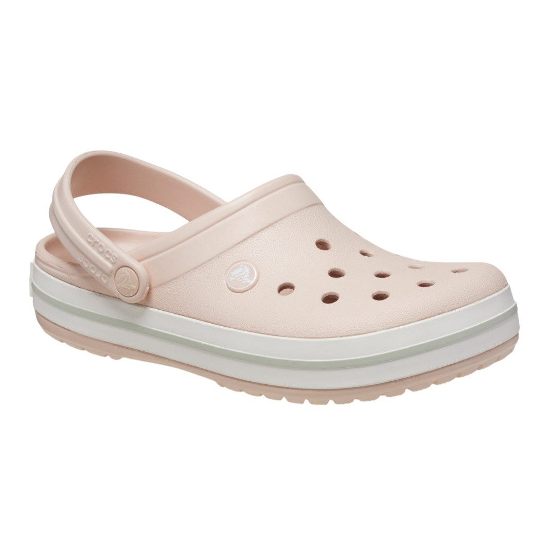 Crocs Sandale Crocband Clog pink/weiss Damen günstig online kaufen