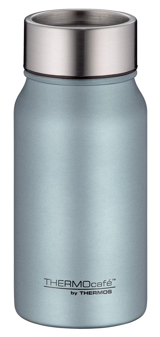 THERMOcafé Thermobecher TC DRINKING MUG, absolut dicht, spülmaschinenfest, 1-tlg., Edelstahl, Kunststoff, Silikon, 0,35l, 8h heiß & 16h kalt, zerlegbares Push Button Lid
