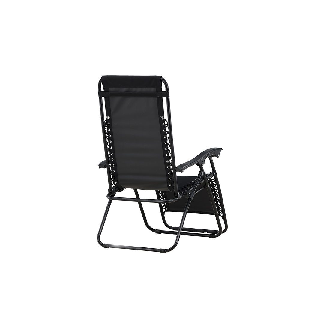 ebuy24 Gartenlounge-Set 2er Set Vulcano Liegestuhl schwarz.