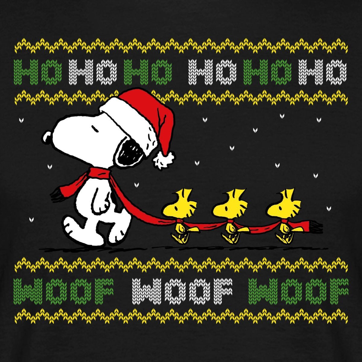 Spreadshirt T-Shirt Peanuts Snoopy Hohoho Ugly Christmas Weihnachten Männer T-Shirt (1-tlg)