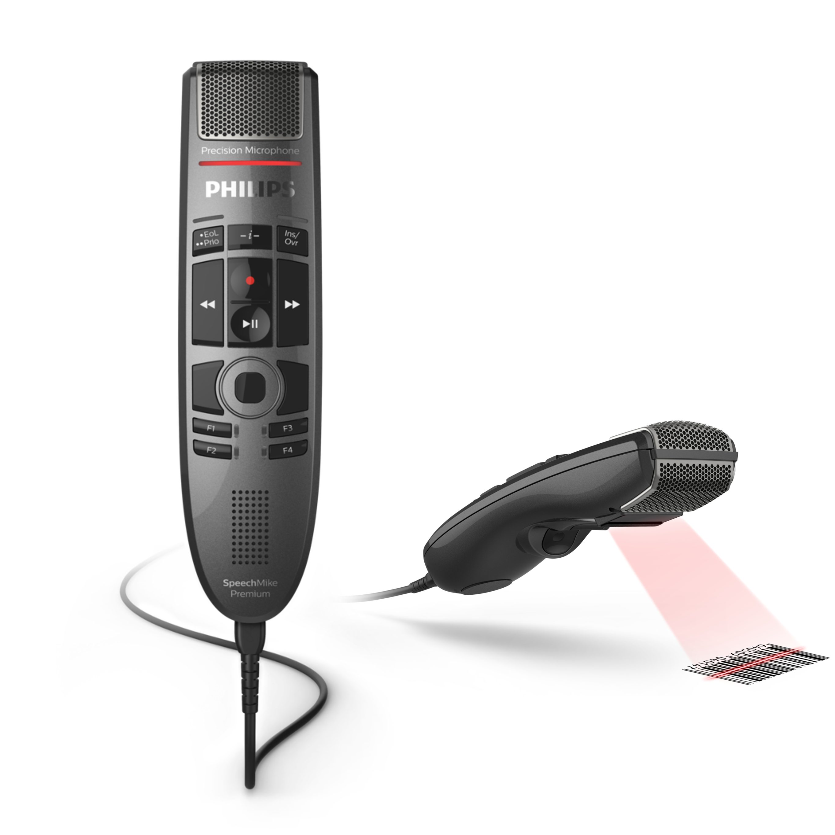 Philips SMP3800 SpeechMike Premium Touch Diktiermikrofon Digitales Diktiergerät (Studioqualität, Bewegungssensor, Druktasten, Barcode-Scanner)