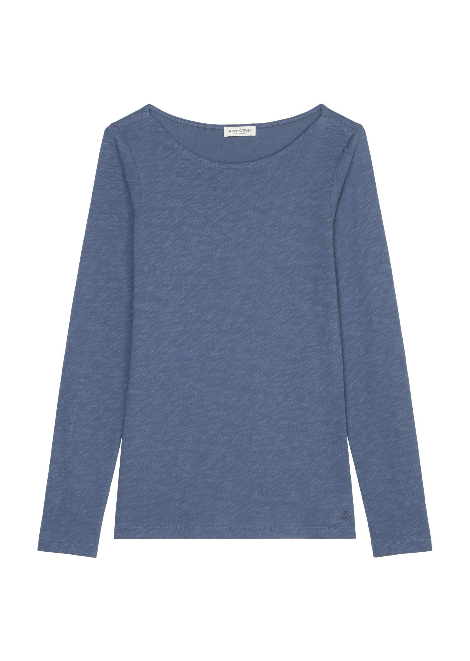 Slub blau Jersey O'Polo Cotton Marc Organic Langarmshirt aus