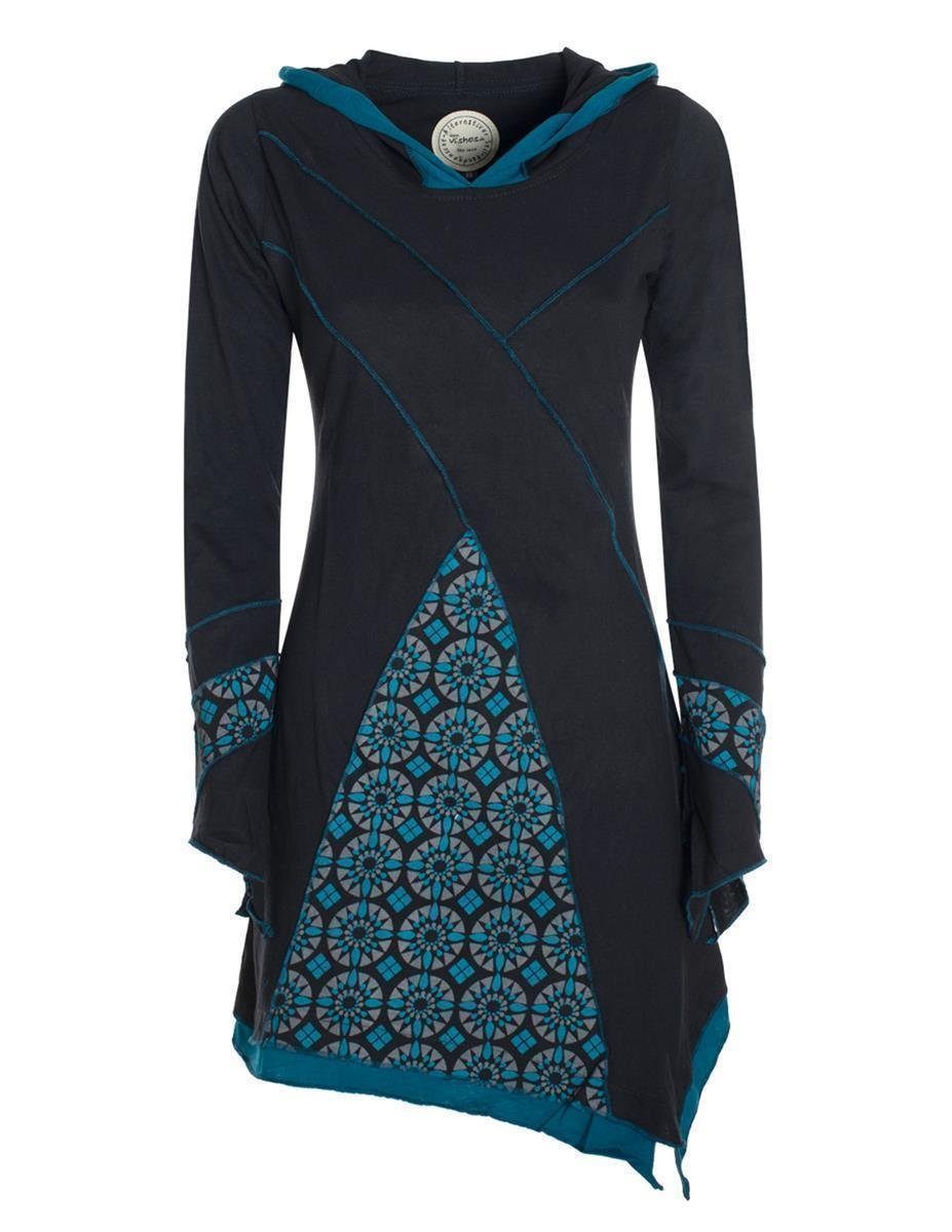 Vishes Zipfelkleid Langarm Damen Elfen Zipfelkleid Zipfelige Elfentunika Be günstig online kaufen