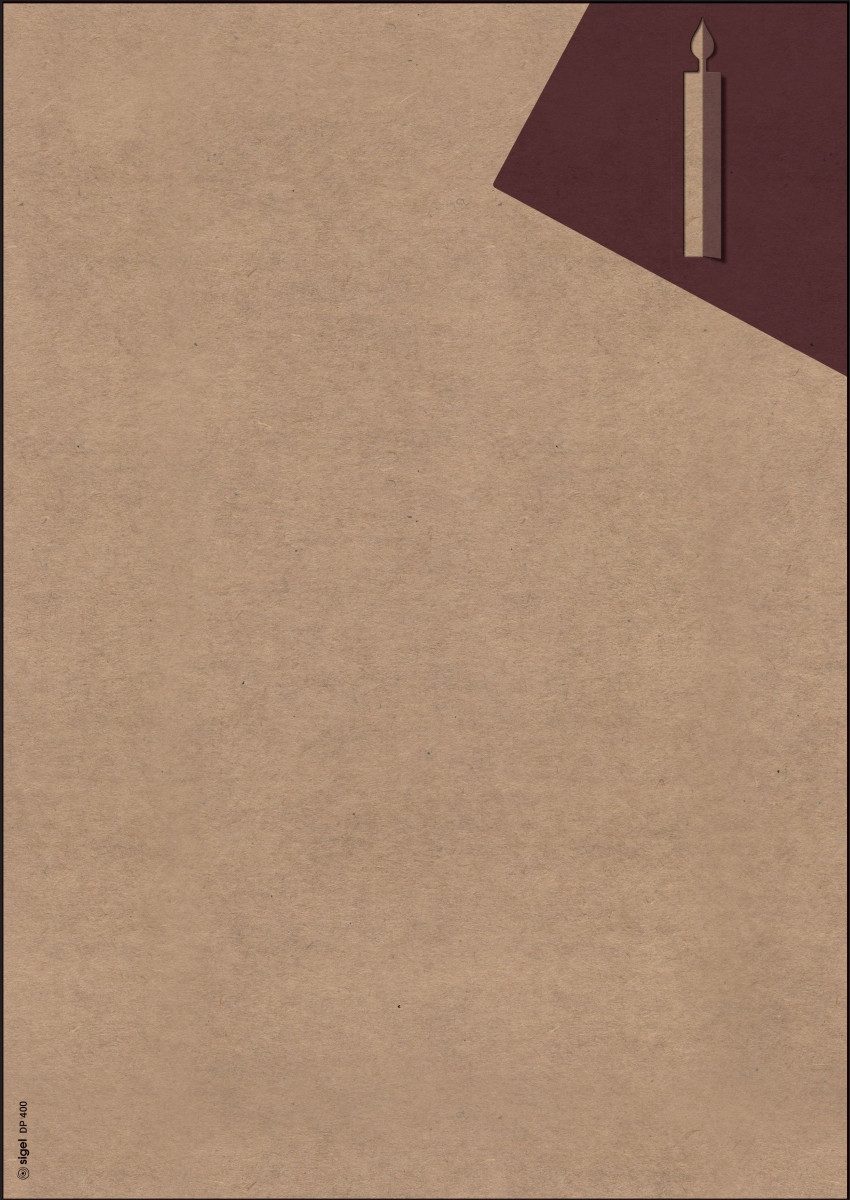 Sigel Designpapier Weihnachtspapier-Set A4 100g 25 Blatt Kraftpapier Cut-out style