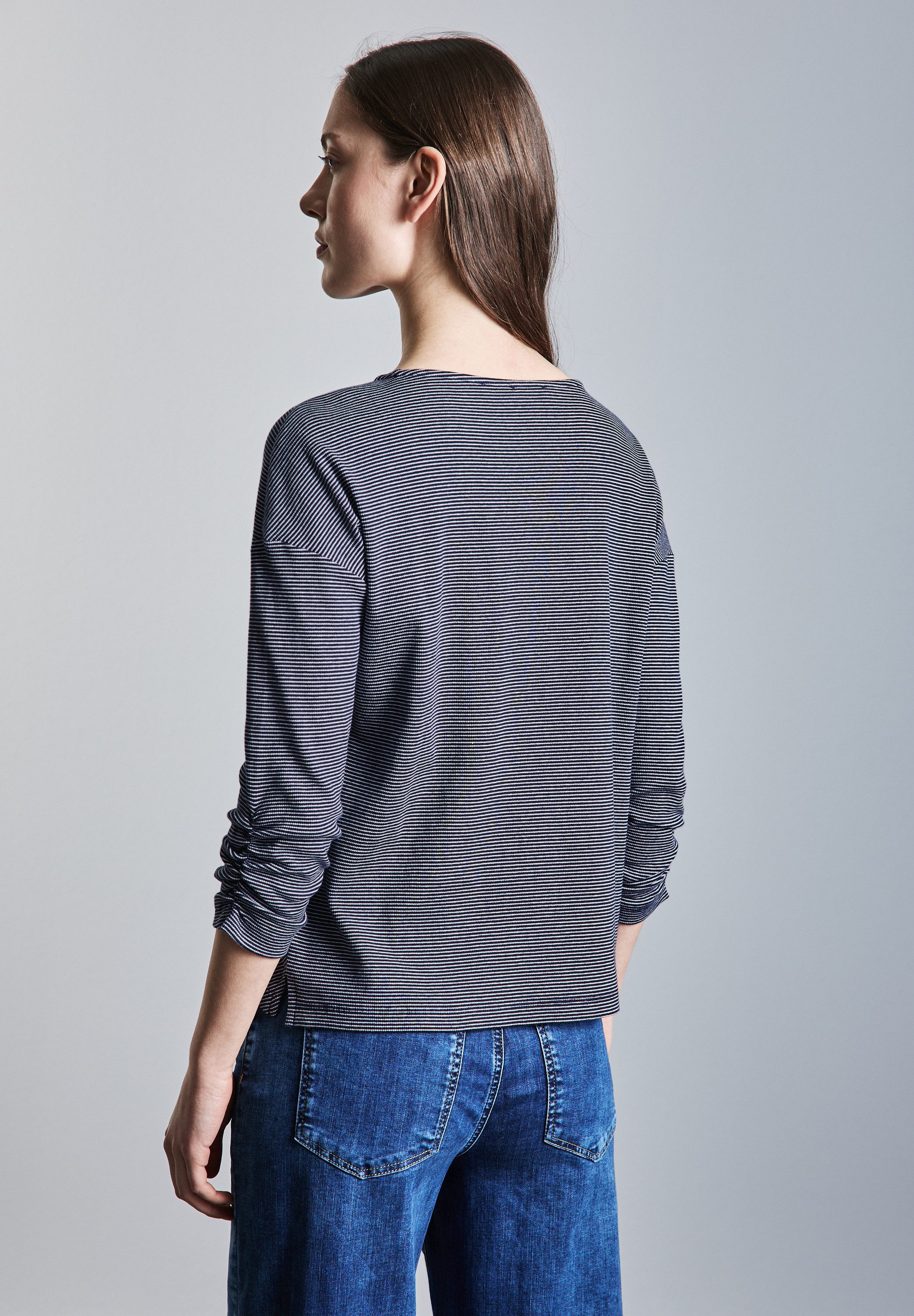 STREET ONE 3/4-Arm-Shirt mit U-Boot-Ausschnitt