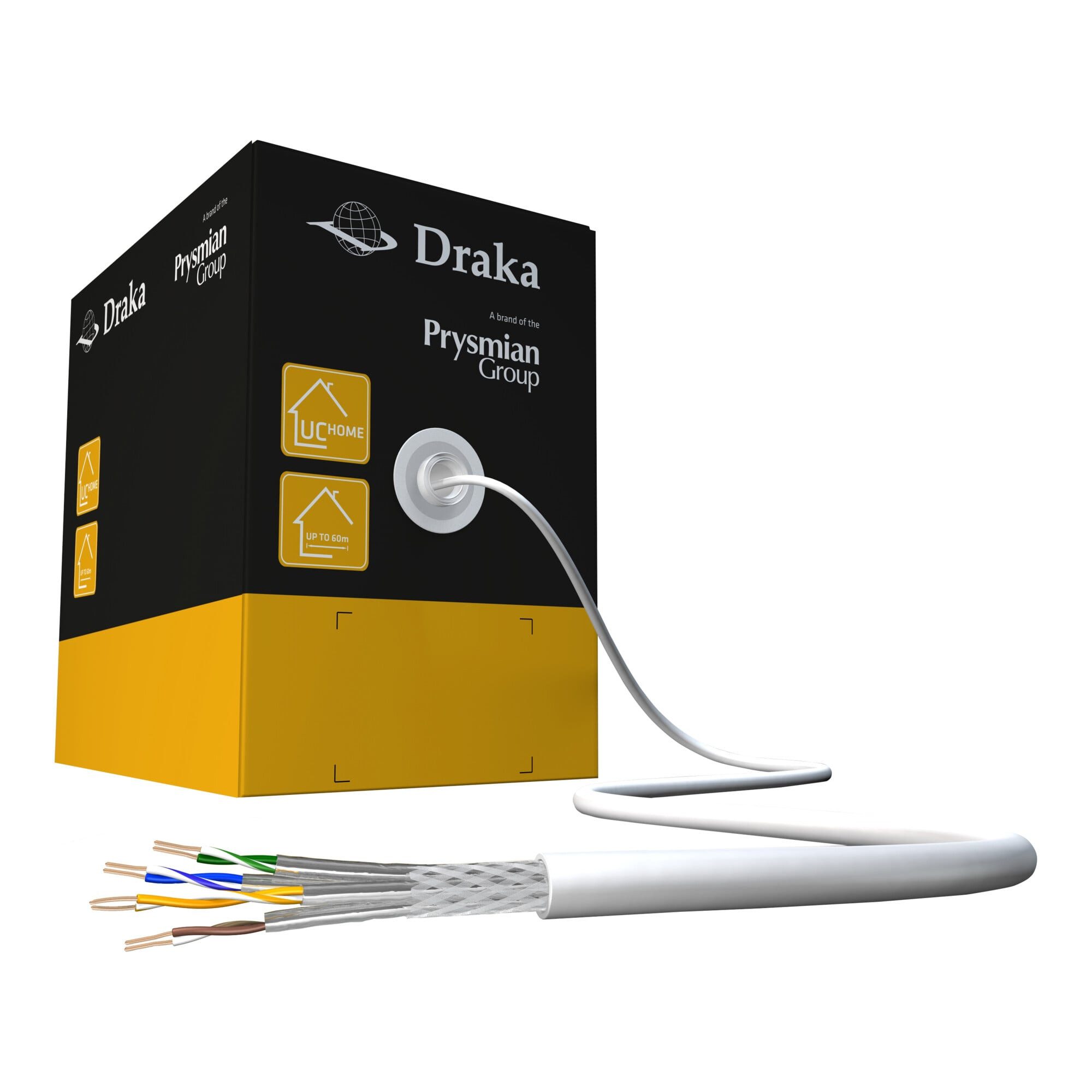 Draka Kabelbox Draka Comteq (DNT) UChome SS26 Kat.7 weiß 4P S/FTP AWG26 60026455-Dca-