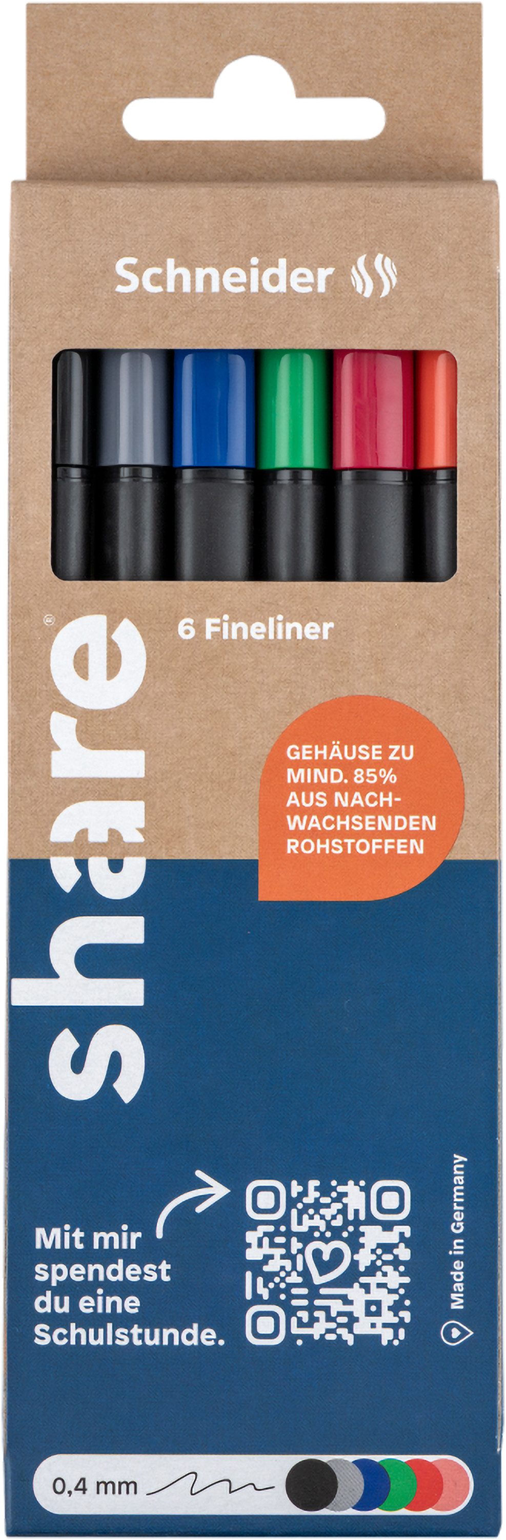 share Fineliner Fineliner, 6er-Set