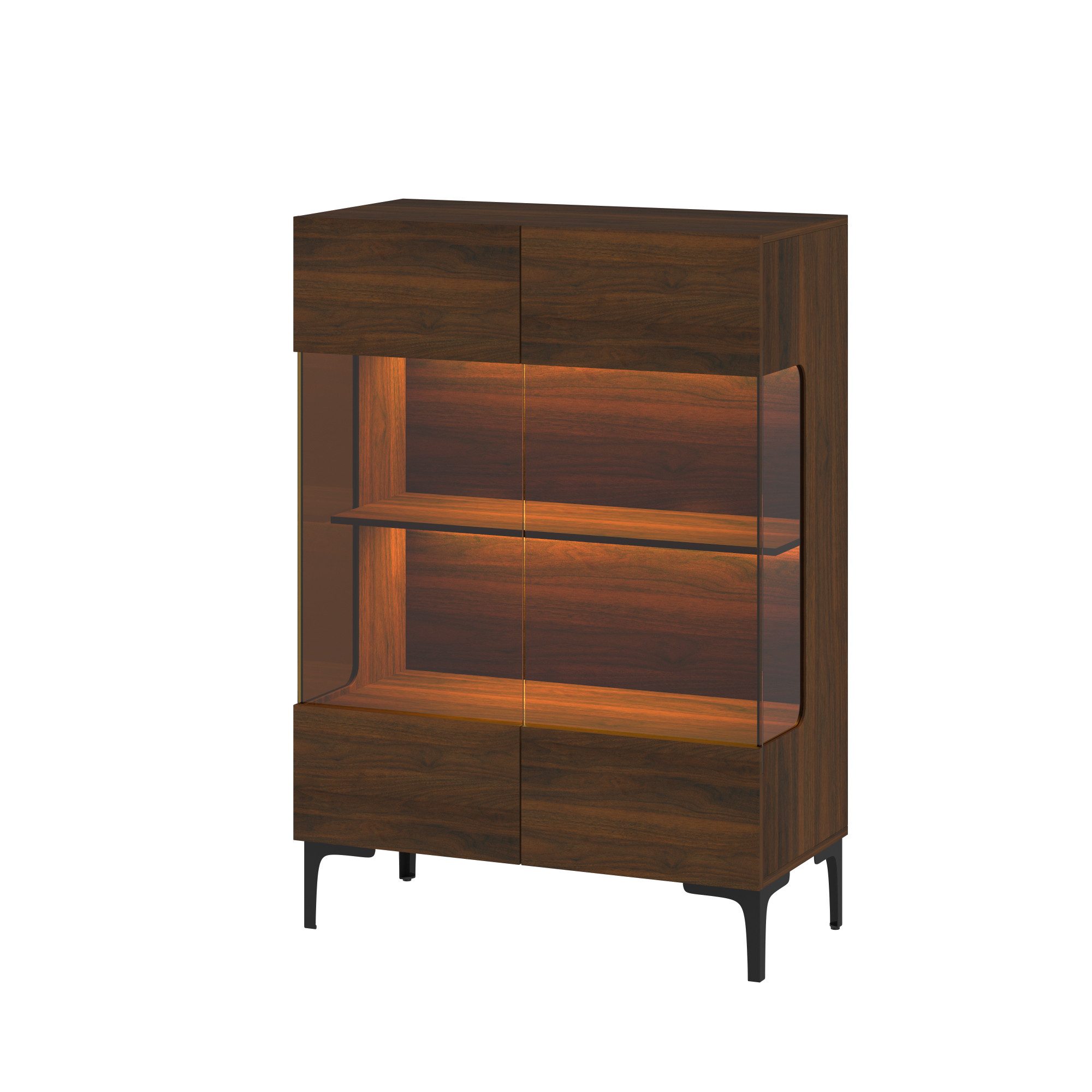 FUFU&GAGA Glasvitrine Vitrinenschrank mit Glastüren und günstig online kaufen