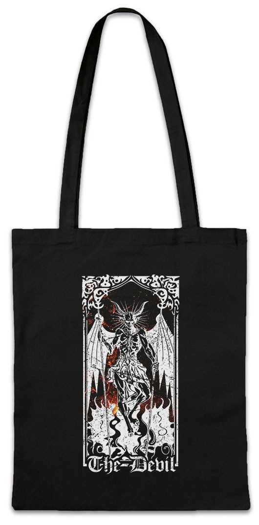 Beuteltasche Tarot B The Devil Stofftasche Set Card Karte Deck Arcana Voodoo Major