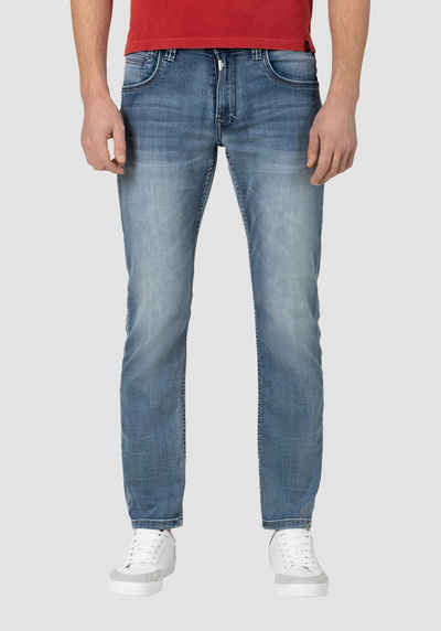 TIMEZONE Regular-fit-Jeans Regular Jeans Hose 5-Pocket Denim Pants Reißverschluss 6596 in Blau-2