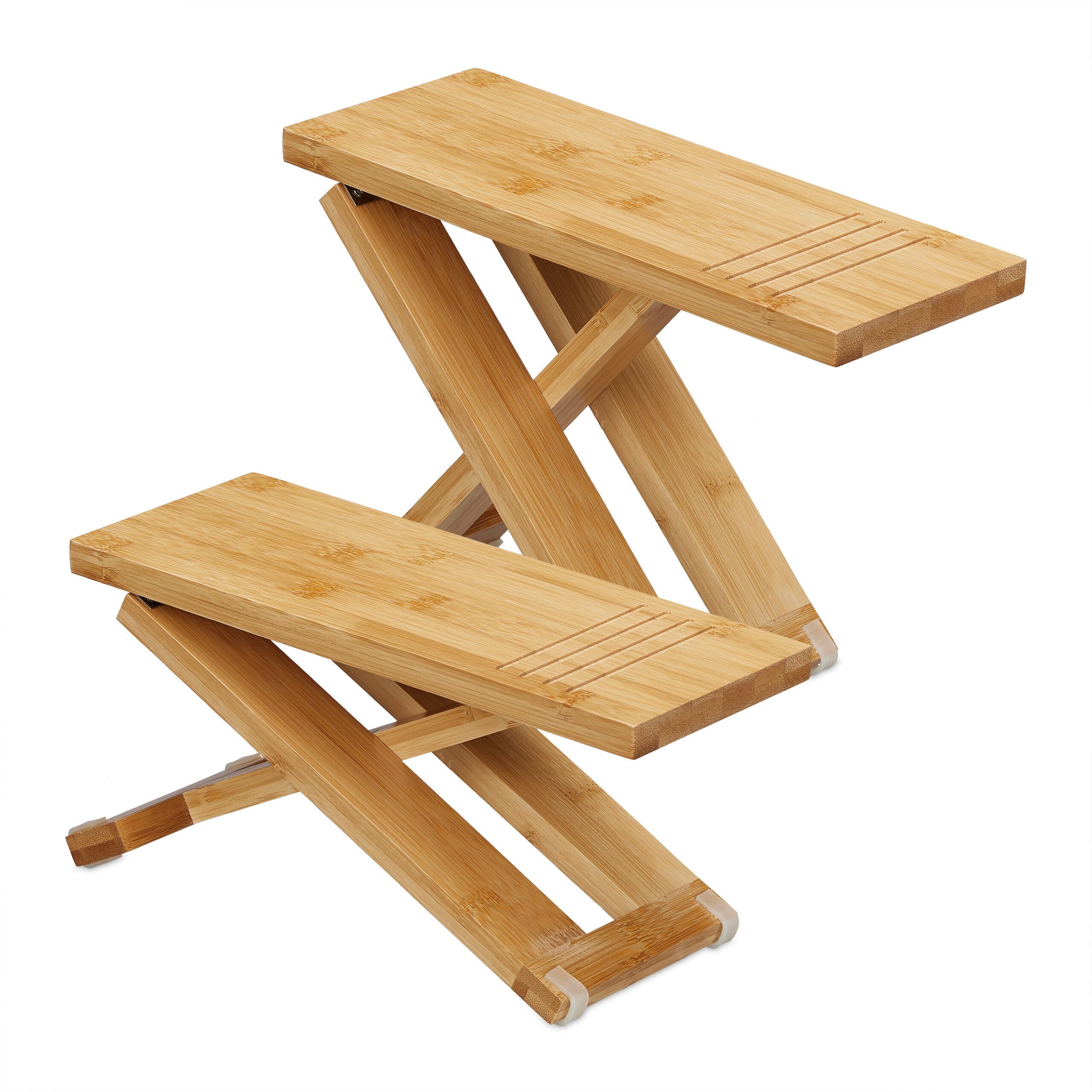 relaxdays Badhocker Klappbarer Toilettenhocker 2-teilig (1 günstig online kaufen