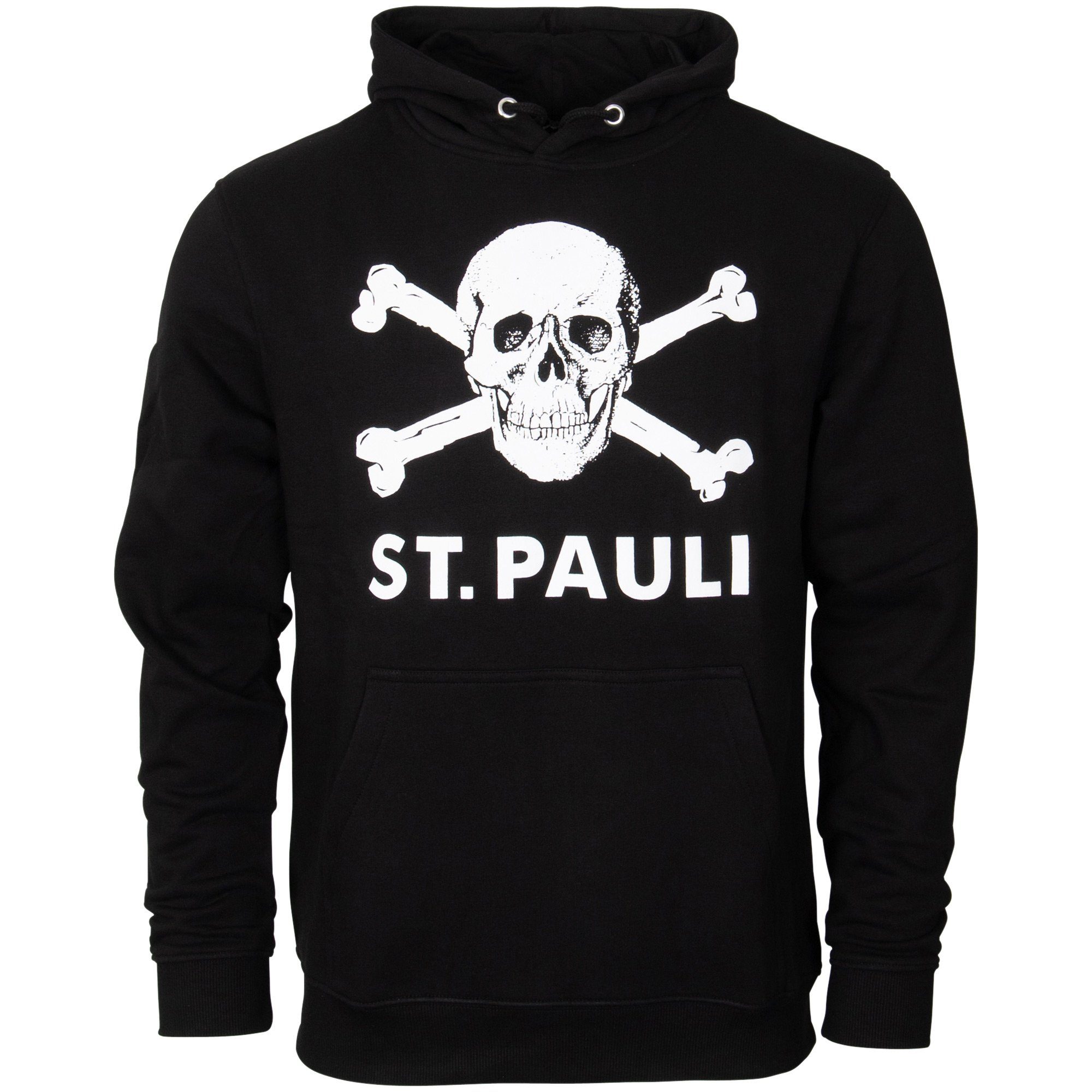 FC St. Pauli Kapuzenpullover Hoodie Totenkopf Groß (Schwarz)