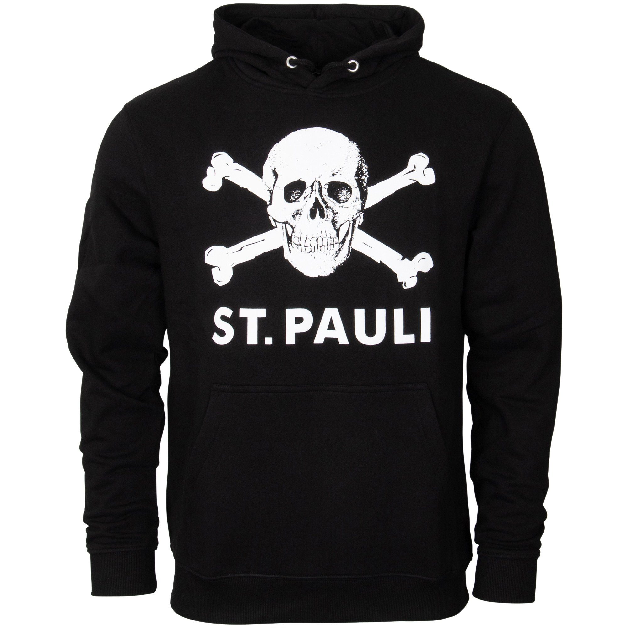 FC St. Pauli Kapuzenpullover Hoodie Totenkopf Groß (Schwarz) günstig online kaufen