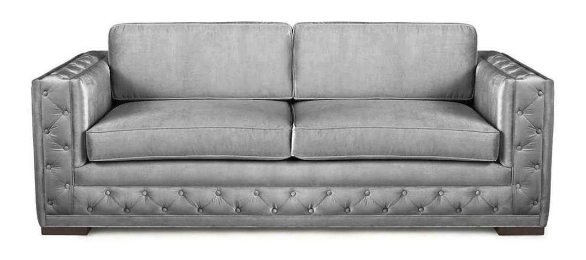 JVmoebel Chesterfield-Sofa, Weiß Chesterfield Modern Design Couchen Textil Sofa Neu Kreative Möbel Grau