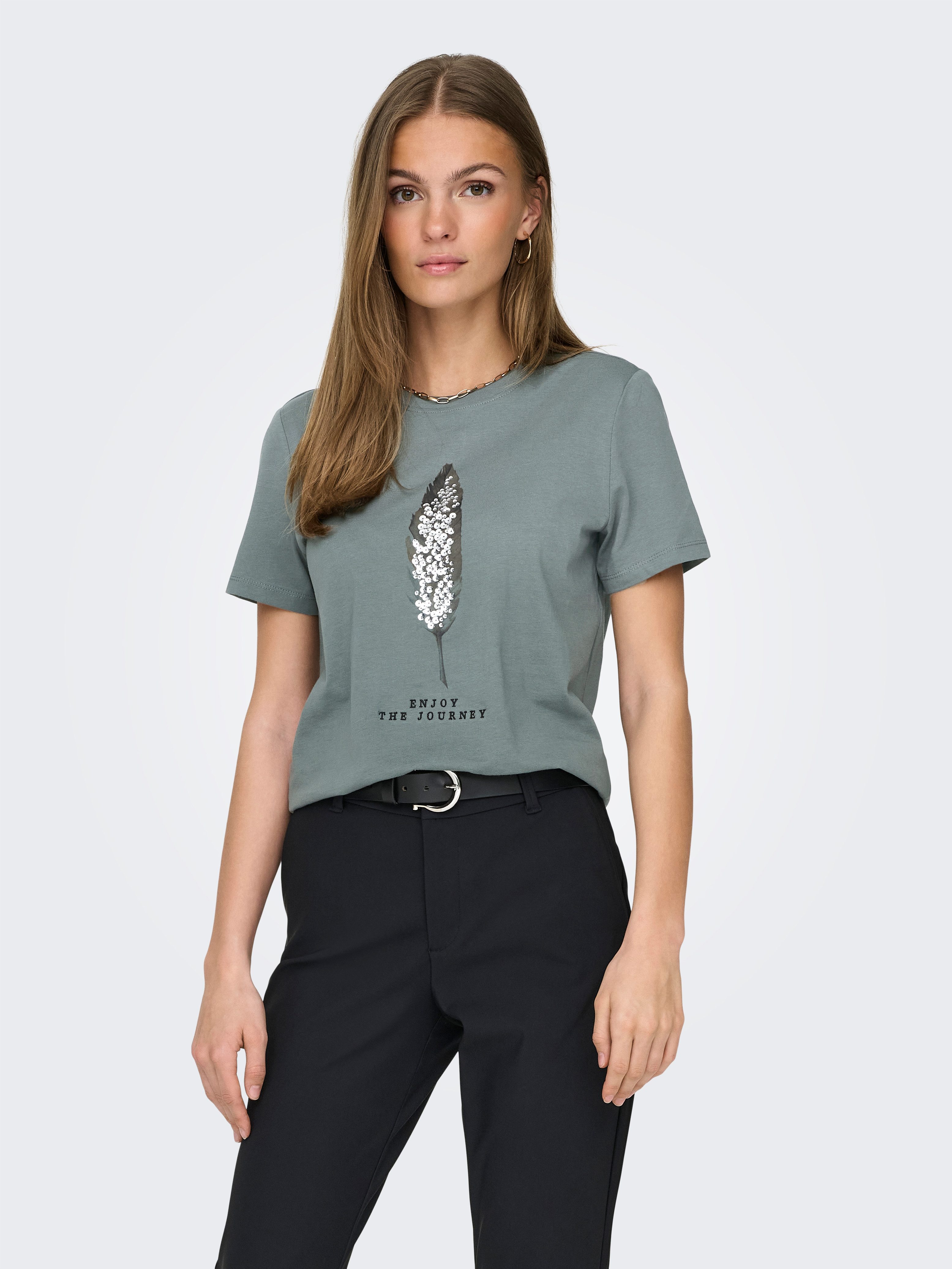 Kurzarmshirt ONLKITA LIFE REG S/S PLUME TOP BOX JRS