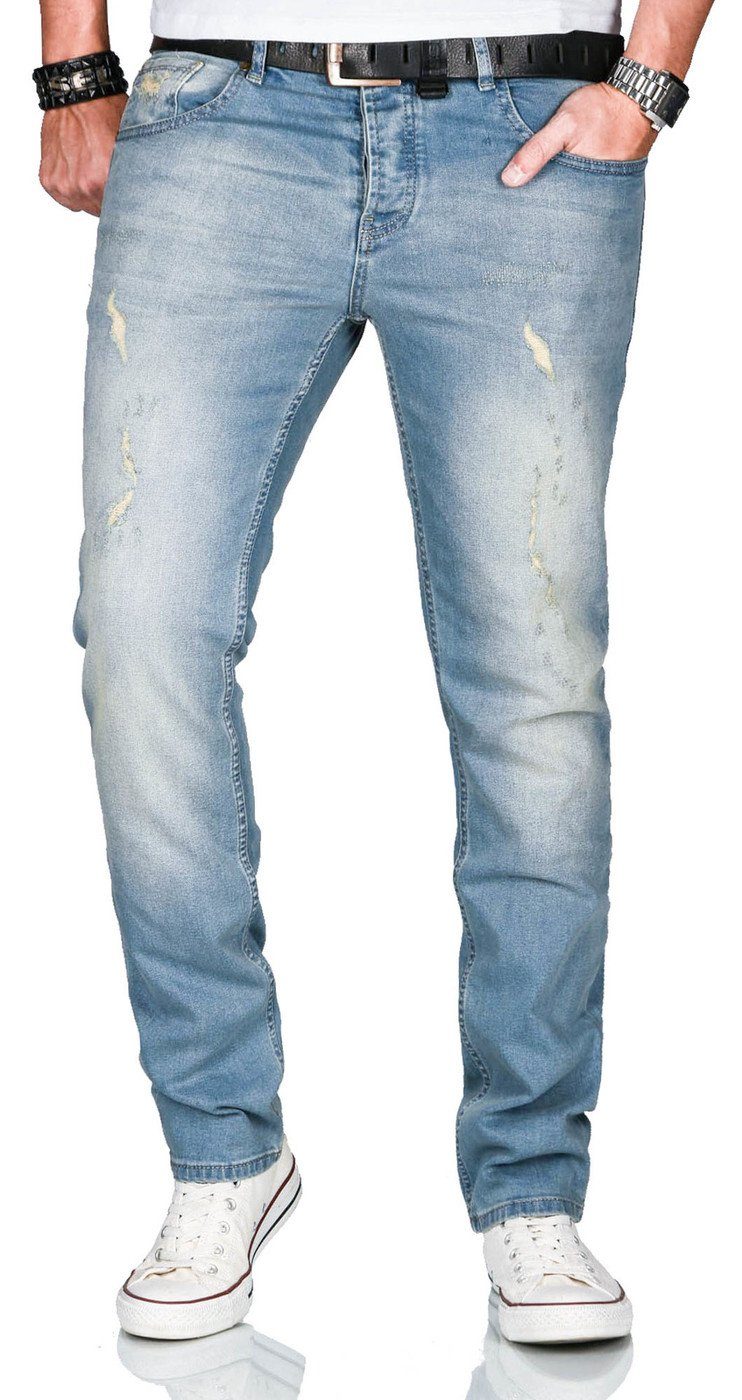 Alessandro Salvarini Straight-Jeans mit used look günstig online kaufen