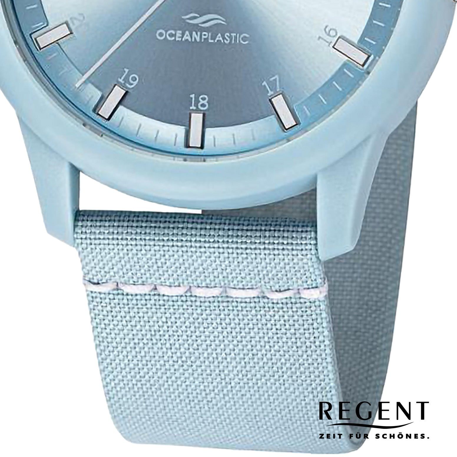 Regent Quarzuhr Regent Herren Armbanduhr Analog, (Analoguhr), Herren Armbanduhr rund, extra groß (ca. 40mm), Nylonarmband